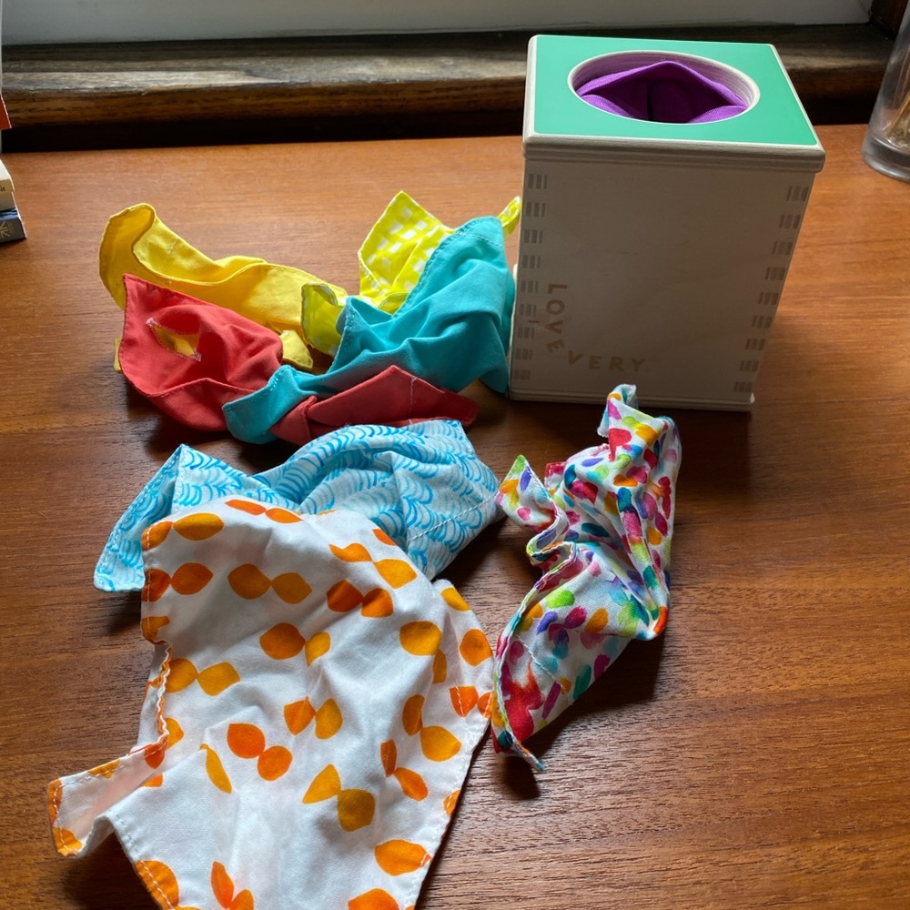 Lovevery magic tissue box with all of the tissues